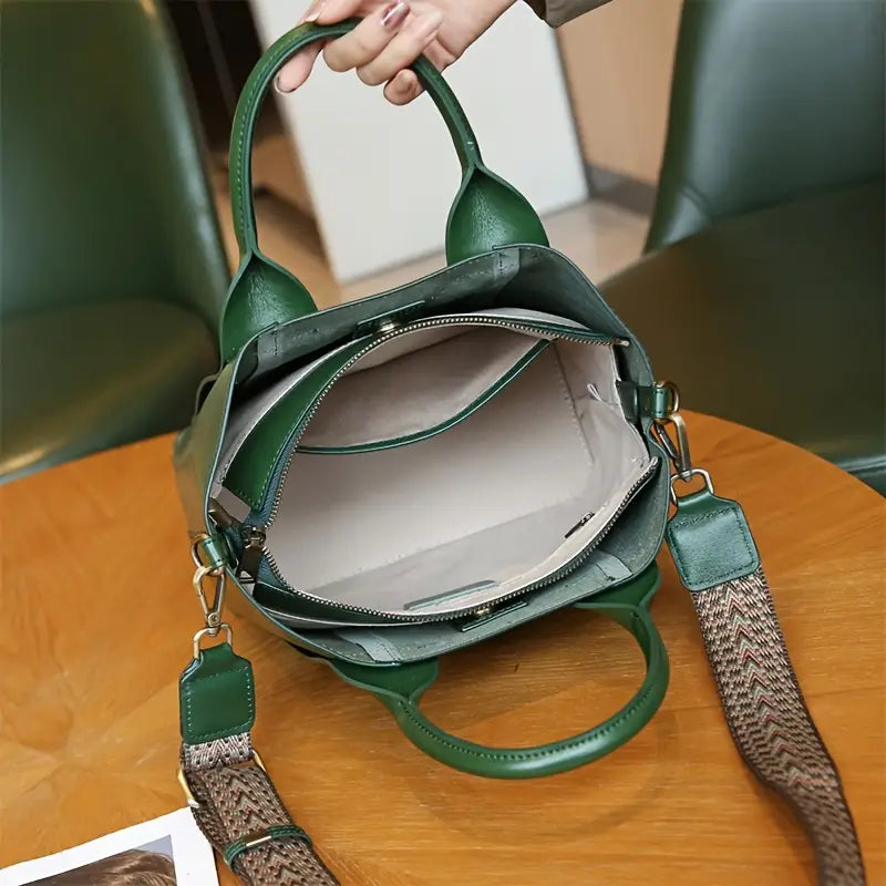 European Split Leather Handbag