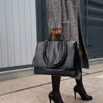 COCO-CHIC CROCODILE EMBOSSED HANDBAG