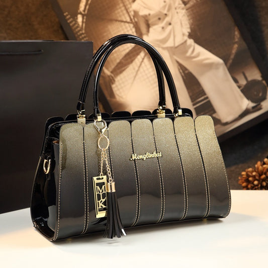 All-match gloss handbag