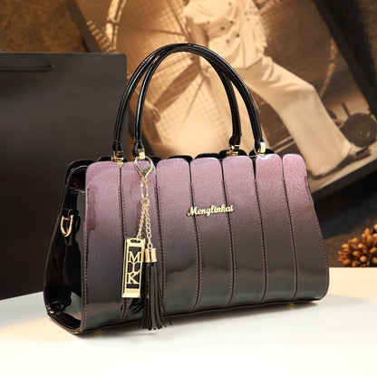 All-match gloss handbag