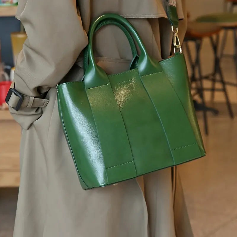 European Split Leather Handbag