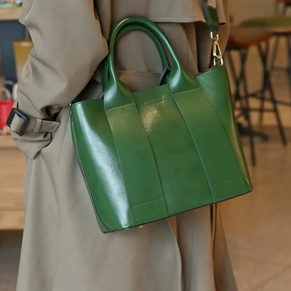 European Split Leather Handbag