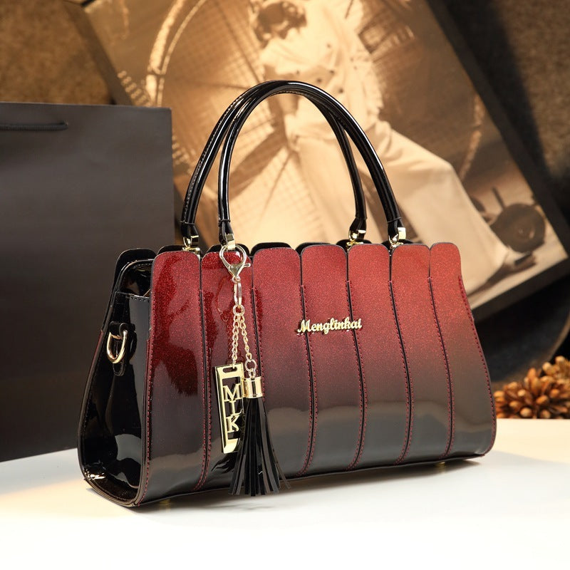 All-match gloss handbag