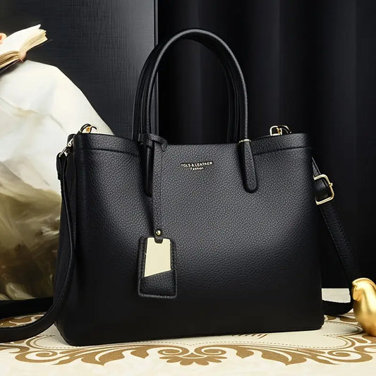Timeless Black Leather Tote