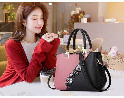 Flower Crossbody Bag Splicing Color